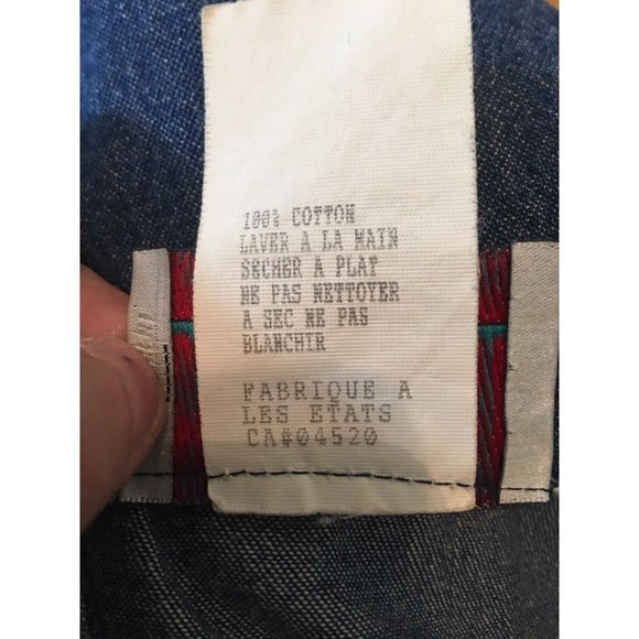 City Girl Sport Denim Jean Vest Top Women Size 16 Multi Color Inlay Cotton EUC - Picture 9 of 9